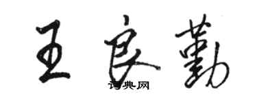 骆恒光王良勤行书个性签名怎么写