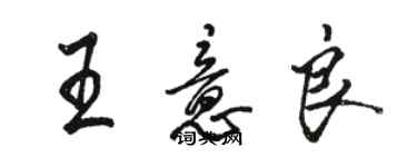 骆恒光王意良行书个性签名怎么写
