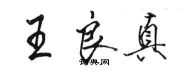 骆恒光王良真行书个性签名怎么写