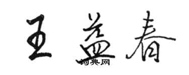 骆恒光王益春行书个性签名怎么写