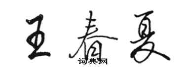 骆恒光王春夏行书个性签名怎么写