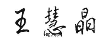骆恒光王慧晶行书个性签名怎么写