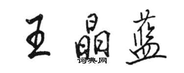 骆恒光王晶蓝行书个性签名怎么写