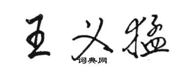 骆恒光王义猛行书个性签名怎么写