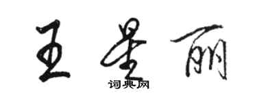 骆恒光王星丽行书个性签名怎么写