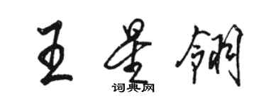 骆恒光王星翎行书个性签名怎么写