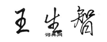 骆恒光王生智行书个性签名怎么写