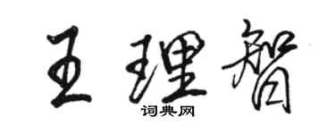 骆恒光王理智行书个性签名怎么写