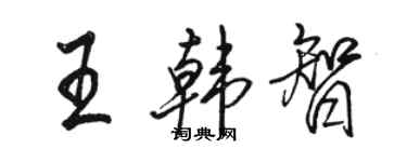 骆恒光王韩智行书个性签名怎么写