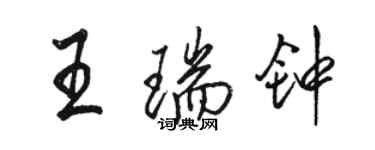 骆恒光王瑞钟行书个性签名怎么写