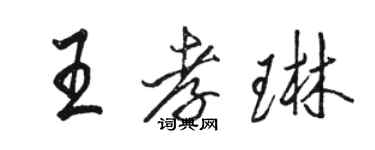 骆恒光王孝琳行书个性签名怎么写