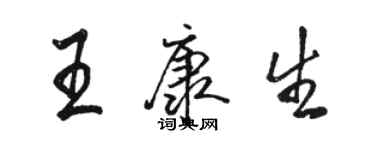 骆恒光王康生行书个性签名怎么写