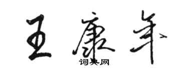 骆恒光王康年行书个性签名怎么写