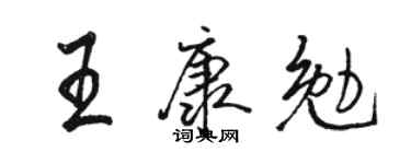骆恒光王康勉行书个性签名怎么写
