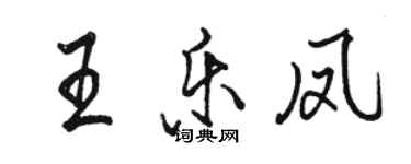 骆恒光王乐凤行书个性签名怎么写