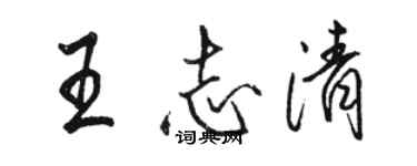骆恒光王志清行书个性签名怎么写