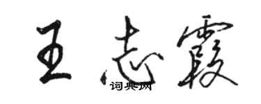 骆恒光王志霞行书个性签名怎么写