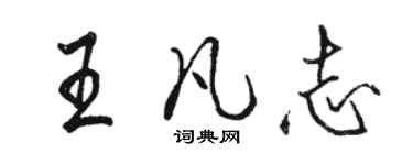 骆恒光王凡志行书个性签名怎么写