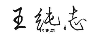 骆恒光王纯志行书个性签名怎么写