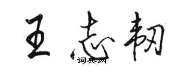 骆恒光王志韧行书个性签名怎么写