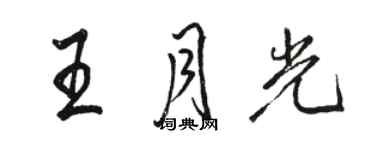 骆恒光王月光行书个性签名怎么写