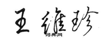 骆恒光王维珍行书个性签名怎么写