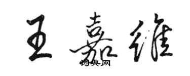 骆恒光王嘉维行书个性签名怎么写
