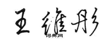 骆恒光王维彤行书个性签名怎么写