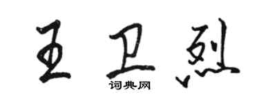 骆恒光王卫烈行书个性签名怎么写