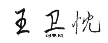 骆恒光王卫忱行书个性签名怎么写