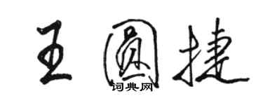 骆恒光王圆捷行书个性签名怎么写