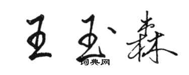 骆恒光王玉森行书个性签名怎么写
