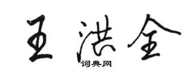 骆恒光王洪全行书个性签名怎么写