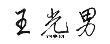 骆恒光王光男行书个性签名怎么写