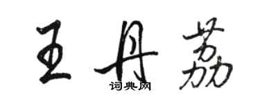 骆恒光王丹荔行书个性签名怎么写