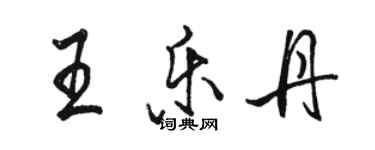 骆恒光王乐丹行书个性签名怎么写