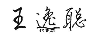 骆恒光王逸聪行书个性签名怎么写
