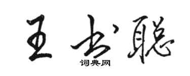 骆恒光王书聪行书个性签名怎么写