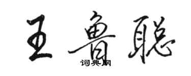 骆恒光王鲁聪行书个性签名怎么写
