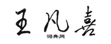 骆恒光王凡喜行书个性签名怎么写