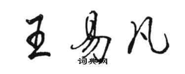 骆恒光王易凡行书个性签名怎么写