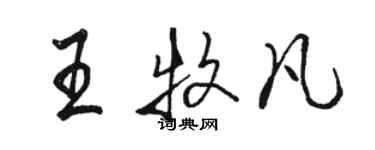 骆恒光王牧凡行书个性签名怎么写