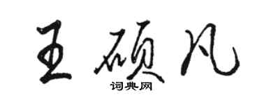 骆恒光王硕凡行书个性签名怎么写