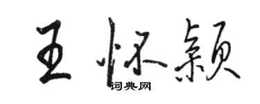 骆恒光王怀颖行书个性签名怎么写