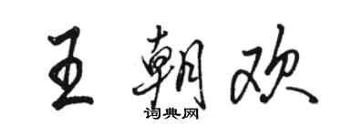 骆恒光王朝欢行书个性签名怎么写