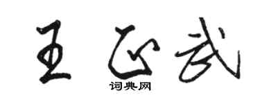 骆恒光王正武行书个性签名怎么写