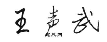 骆恒光王声武行书个性签名怎么写