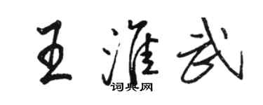 骆恒光王淮武行书个性签名怎么写