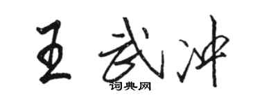 骆恒光王武冲行书个性签名怎么写