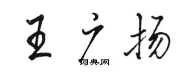 骆恒光王广扬行书个性签名怎么写